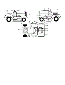 Decals parts for Craftsman Front-Engine Lawn Tractor 917277460 from AppliancePartsPros.com