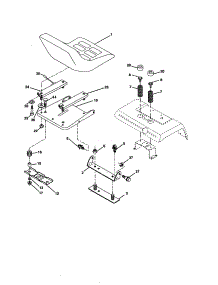 Seat Assembly parts for Craftsman Front-Engine Lawn Tractor 917277480 from AppliancePartsPros.com