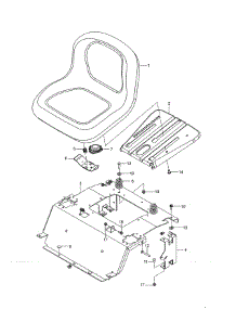 Seat parts for Craftsman Rear-Engine Riding Mower 917277710 from AppliancePartsPros.com