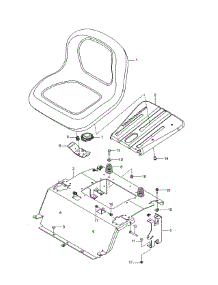 Seat parts for Craftsman Rear-Engine Riding Mower 917277780 from AppliancePartsPros.com