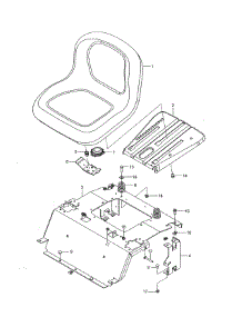 Seat parts for Craftsman Rear-Engine Riding Mower 917277790 from AppliancePartsPros.com