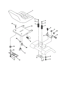Seat Assembly parts for Companion Front-Engine Lawn Tractor 917278010 from AppliancePartsPros.com