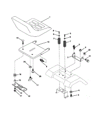Seat Assembly parts for Craftsman Front-Engine Lawn Tractor 917278011 from AppliancePartsPros.com