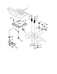 Seat Assembly parts for Companion Front-Engine Lawn Tractor 917278030 from AppliancePartsPros.com
