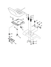 Seat Assembly parts for Companion Front-Engine Lawn Tractor 917278040 from AppliancePartsPros.com