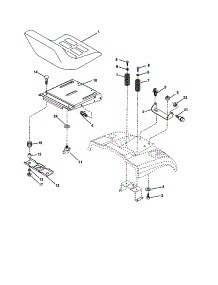 Seat Assembly parts for Craftsman Front-Engine Lawn Tractor 917278230 from AppliancePartsPros.com