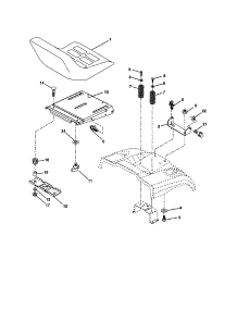 Seat Assembly parts for Companion Front-Engine Lawn Tractor 917278240 from AppliancePartsPros.com