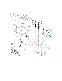 Seat Assembly parts for Craftsman Front-Engine Lawn Tractor 917279840 from AppliancePartsPros.com