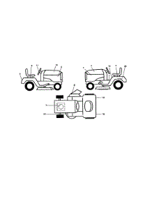 Decals parts for Craftsman Front-Engine Lawn Tractor 917279911 from AppliancePartsPros.com