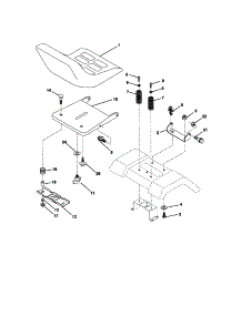Seat Assembly parts for Craftsman Front-Engine Lawn Tractor 917279920 from AppliancePartsPros.com