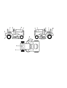 Decals parts for Craftsman Front-Engine Lawn Tractor 917279920 from AppliancePartsPros.com