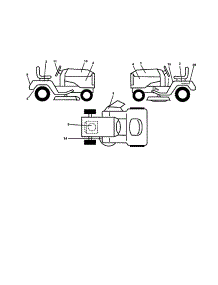 Decals parts for Craftsman Front-Engine Lawn Tractor 917279941 from AppliancePartsPros.com