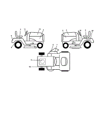 Decals parts for Craftsman Front-Engine Lawn Tractor 917279942 from AppliancePartsPros.com