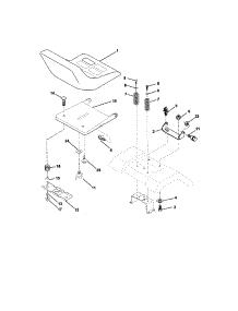 Seat Assembly parts for Craftsman Front-Engine Lawn Tractor 917279961 from AppliancePartsPros.com
