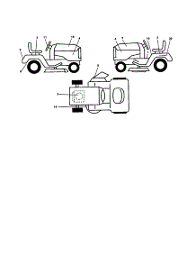 Decals parts for Craftsman Front-Engine Lawn Tractor 917279961 from AppliancePartsPros.com