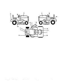 Decals parts for Craftsman Front-Engine Lawn Tractor 917279980 from AppliancePartsPros.com