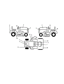 Decals parts for Craftsman Front-Engine Lawn Tractor 917279982 from AppliancePartsPros.com