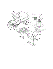 Seat parts for Craftsman Front-Engine Lawn Tractor 917280085 from AppliancePartsPros.com
