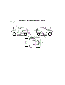 Decals parts for Craftsman Front-Engine Lawn Tractor 917280085 from AppliancePartsPros.com