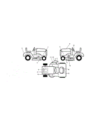 Decals parts for Craftsman Front-Engine Lawn Tractor 917280151 from AppliancePartsPros.com