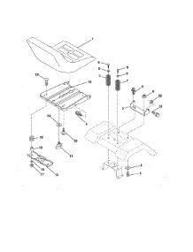 Seat parts for Craftsman Front-Engine Lawn Tractor 917280152 from AppliancePartsPros.com