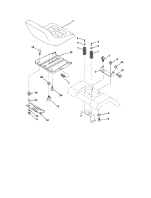 Seat parts for Craftsman Front-Engine Lawn Tractor 917286010 from AppliancePartsPros.com