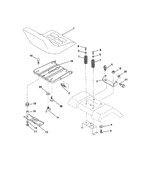 Seat parts for Craftsman Front-Engine Lawn Tractor 917286030 from AppliancePartsPros.com