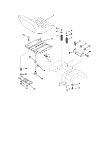 Seat parts for Craftsman Front-Engine Lawn Tractor 917286050 from AppliancePartsPros.com