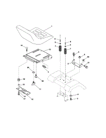 Seat parts for Craftsman Front-Engine Lawn Tractor 917286080 from AppliancePartsPros.com