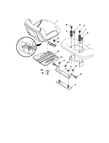 Seat parts for Craftsman Front-Engine Lawn Tractor 917286120 from AppliancePartsPros.com