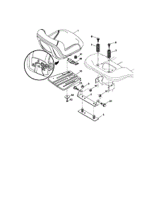Seat parts for Craftsman Front-Engine Lawn Tractor 917286210 from AppliancePartsPros.com