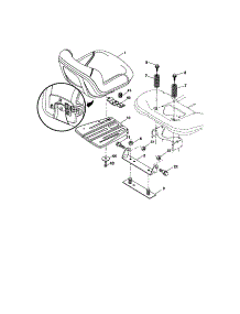 Seat parts for Craftsman Front-Engine Lawn Tractor 917286450 from AppliancePartsPros.com