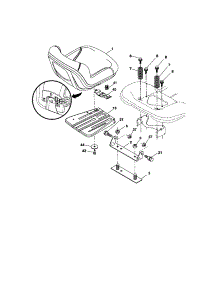 Seat parts for Craftsman Front-Engine Lawn Tractor 917286460 from AppliancePartsPros.com