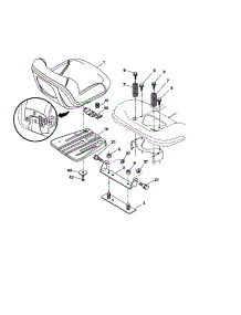 Seat parts for Craftsman Front-Engine Lawn Tractor 917286900 from AppliancePartsPros.com