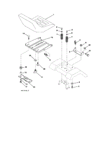 Seat parts for Craftsman Front-Engine Lawn Tractor 917287011 from AppliancePartsPros.com
