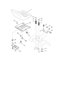 Seat parts for Craftsman Front-Engine Lawn Tractor 917287012 from AppliancePartsPros.com