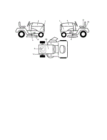Decals parts for Craftsman Front-Engine Lawn Tractor 917287012 from AppliancePartsPros.com