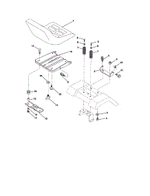 Seat parts for Craftsman Front-Engine Lawn Tractor 917287030 from AppliancePartsPros.com