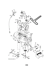 Mower Deck parts for Craftsman Front-Engine Lawn Tractor 917287053 from AppliancePartsPros.com