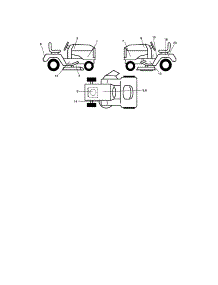 Decals parts for Craftsman Front-Engine Lawn Tractor 917287054 from AppliancePartsPros.com