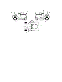 Decals parts for Craftsman Front-Engine Lawn Tractor 917287070 from AppliancePartsPros.com