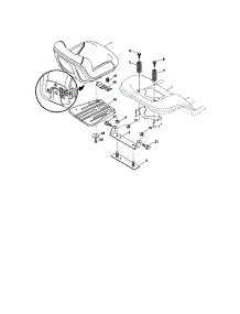 Seat parts for Craftsman Front-Engine Lawn Tractor 917287120 from AppliancePartsPros.com