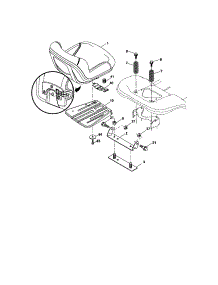 Seat parts for Craftsman Front-Engine Lawn Tractor 917287132 from AppliancePartsPros.com