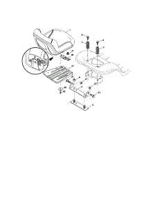Seat parts for Craftsman Front-Engine Lawn Tractor 917287320 from AppliancePartsPros.com