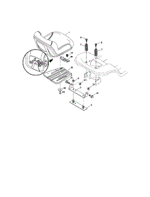 Seat Assembly parts for Craftsman Front-Engine Lawn Tractor 917287341 from AppliancePartsPros.com