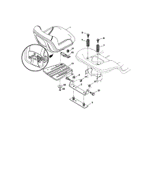 Seat parts for Craftsman Front-Engine Lawn Tractor 917287382 from AppliancePartsPros.com