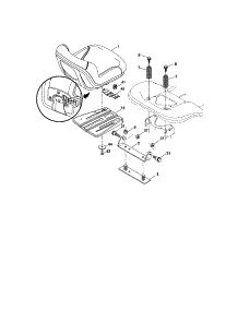 Seat Assembly parts for Craftsman Front-Engine Lawn Tractor 917287460 from AppliancePartsPros.com