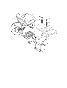 Seat parts for Craftsman Front-Engine Lawn Tractor 917287463 from AppliancePartsPros.com