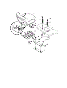 Seat parts for Craftsman Front-Engine Lawn Tractor 917287480 from AppliancePartsPros.com