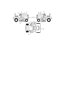 Decals parts for Craftsman Front-Engine Lawn Tractor 917287480 from AppliancePartsPros.com